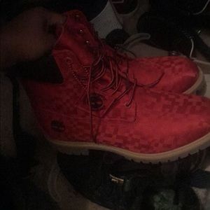Men’s red timberland boots